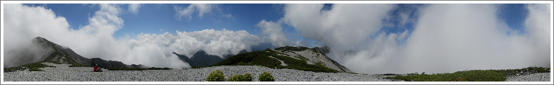 蓮華岳登山道にて